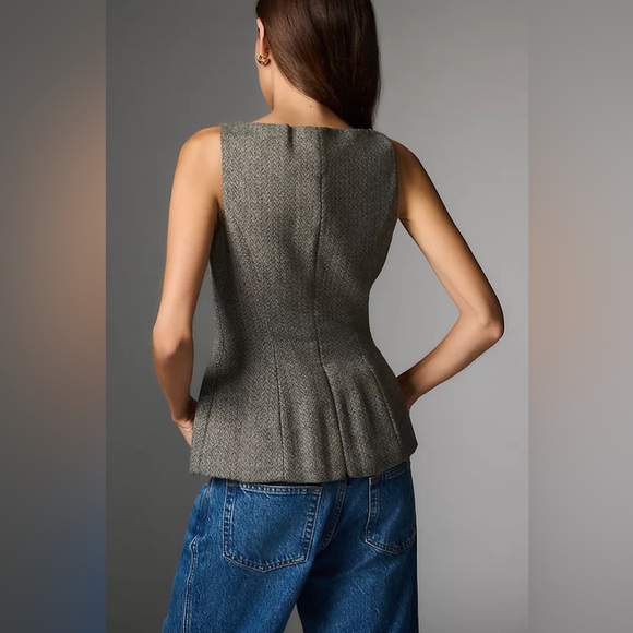 New Reformation x Anthropologie Nolyn Sleeveless Wool Blend Top Blouse Shirt - Picture 3 of 6